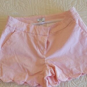 Crown & Ivy Pink Checkered High Waist Shorts
